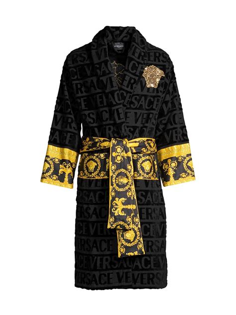 black versace robe mens